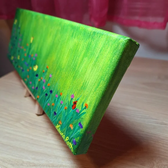 "In Bloom" Hand-painted Canvas - Picture 4 of 14